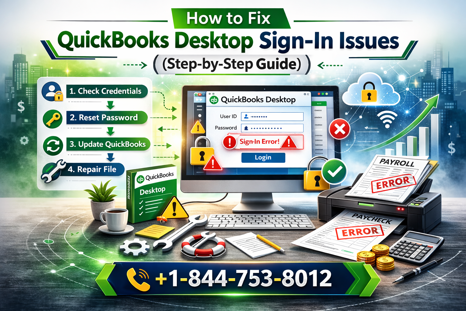 Quickbooks desktop sign in issue