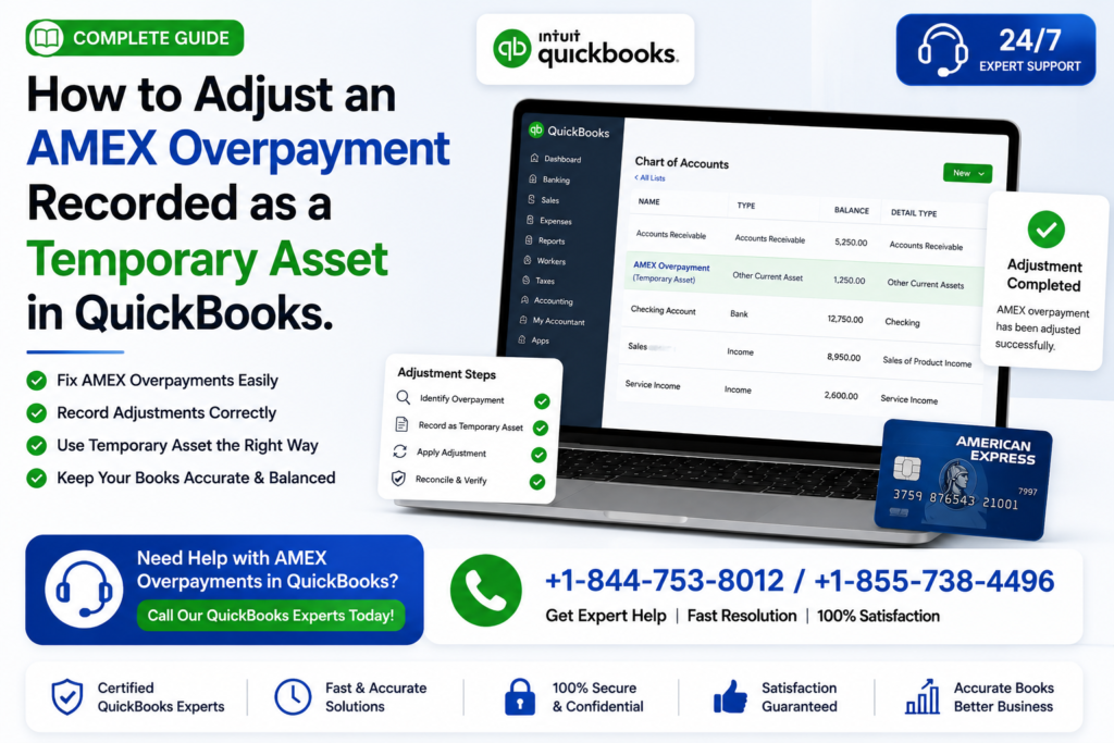 Adjust an AMEX Overpayment Recorded